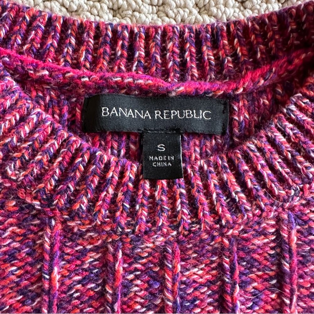 Banana republic, pink, multicolor sweater